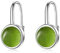 POPLYKE Peridot Ohrringe Für Frauen Sterling Silber Kreis Peridot Leverback Ohrringe Peridot-Schmuck Geschenk Für Frauen