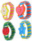 TENDYCOCO 4 StüCk Kinder Holz Armbanduhr Spielzeug, Elastisches Armband, Cartoon Design, ZufäLlige Muster Und Farben, Lernspielzeug FüR Kleinkinder