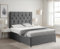 BED TIME UK – Luxurious Ziggy Grey Plush Divan Bed | 5FT King Size Bed Frame with 20” Chesterfield Headboard | Spring Memory Foam Mattress & 2 Storage Drawers