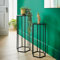 spot on dealz Set of 2 Plant Stands - Black Metal Iron Plant Holders Tall & Small Indoor Planter Stands Modern Decorative Plant Display Stands for Home, Garden,