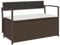 vidaXL Gartenbank mit Stauraum und Kissen Braun Poly Rattan, Gartenbank, Parkbank, Outdoor-Bank, Sitzbank, Terrassenbank, Außenbank, Gartenmöbel