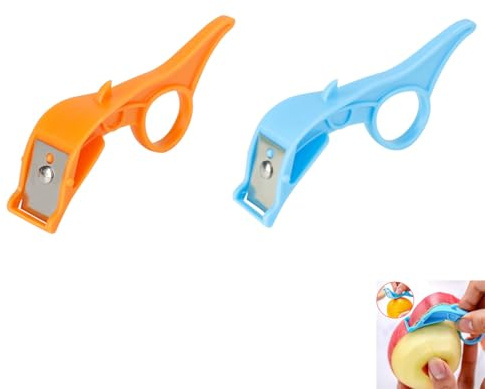 Apfelschäler, Orangenschäler, vielseitiges Küchenschälmesser, Schälmesser 2er-Pack