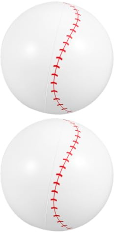 MAGICLULU 2st Aufblasbarer Baseball Wasserball Sommer Strandball Mesh-Tee-Ei Aufblasbare Strandballons Fußball Strandball Rugby-strandball Rugby Aufblasbare Luftballons Teesiebe Weiß PVC