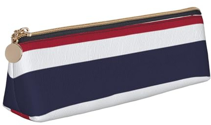 YHBLYKXP Dreieckige Aufbewahrungstasche aus Leder mit Thailand-Flagge, tragbare Make-up-Tasche, tägliche Aufbewahrung von kleinen Gegenständen, Weiss/opulenter Garten, Einheitsgröße, Leichtgewichtig