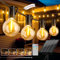 FIFlying Guirnaldas Luces Exterior Solar, 31.9M/104.7Ft Lámparas Solares de Jardín Luces con 45+2 G40 Bombillas, 8 Modos Impermeable Guirnalda Solares para Jardín, Patio, Café, Fiesta, Terraza