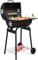 LEADZM Holzkohlegrill Premium – Fahrbarer Grillwagen aus Ganzmetall mit Rädern & Beistelltisch | Outdoor-Smoker für Garten, Terrasse, Camping (103x52x86 cm)
