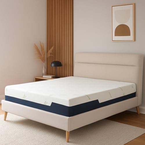 SAMPUR Matelas Original | Mémoire de Forme | Zones ergonomiques | Housse Bambou déhoussable et Respirante (140x190 cm)