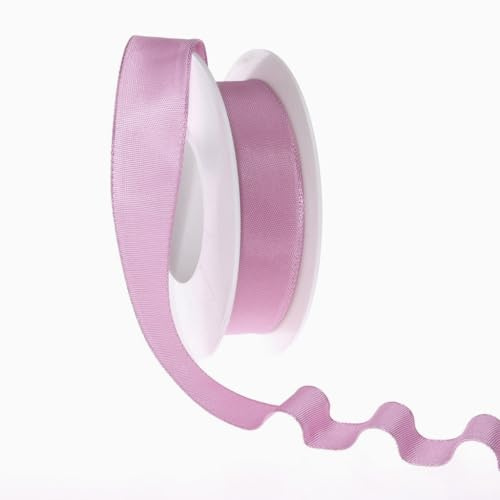 Taftband mit Drahtkante - Altrosa - breit - Geschenkband - Dekoband - Schleifenband - ca. 25 mm Breite - 25 m Länge - 3330-25-25-256 (Altrosa, 25 mm Breite)