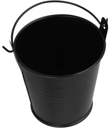 Yardenfun Secchio Per Grasso Barbecue in Ferro Nero 7,7x7,5x5,6 Cm Per Griglia Da Esterno Compatto Multifunzionale Raccoglitore Di Gocce Anti-fumo Facile Da Pulire