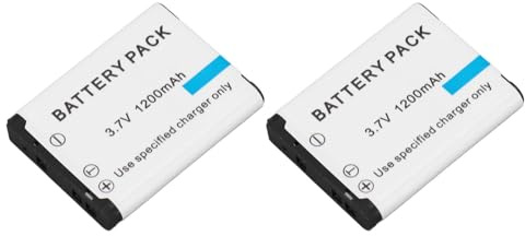 Ejoyous Batterie de Caméra de Remplacement 3,7 V en EL19, Lot de 2 Batteries de Caméra Professionnelles 1200 MAh, Puce IC de sécurité pour S3700 S4100 S4200 pour S3200 S3300 S3400