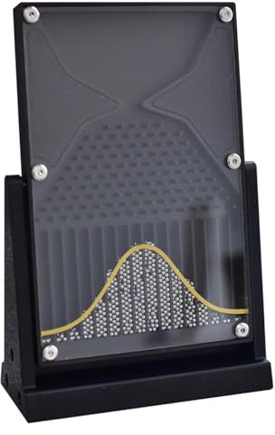Tisch-Galton-Tafel, 12 X 18 cm Dalton-Tafel/Galton-Tafel, Wahrscheinlichkeitsmodell Mit Glockenkurve, for Die Lehre Von Zufallsverteilungen Und Statistischen Gesetzen(1 Stück)(Black)