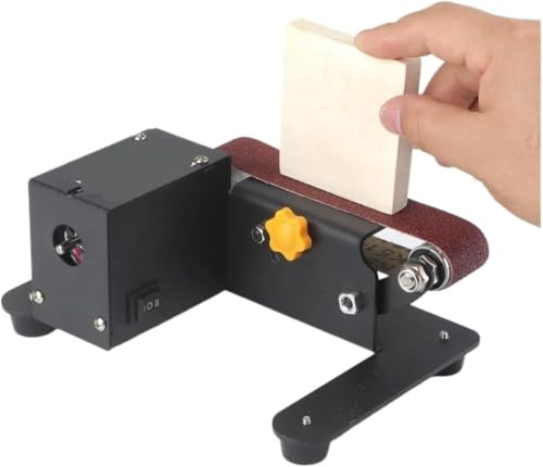 Mini Belt Sander, 7 Speed Electric Bench Grinder Sanding Machine for Woodworking, Small Sharpener Polisher