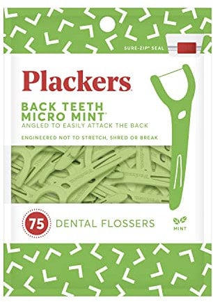 Plackers Zahnseide, rechtwinklig, 2x75 Stück