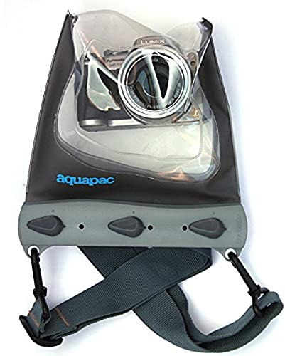 AQUAPAC 448 - Custodia impermeabile per fotocamera, Large, colore: Grigio/Trasparente