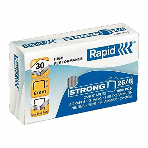 Rapid Heftklammern (26/6 mm, Strong, verzinkt) 1000 Stück