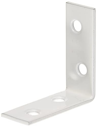 Alberts 336684 Stuhlwinkel | weiß kunststoffbeschichtet | 40 x 40 x 15 mm | 12er Set