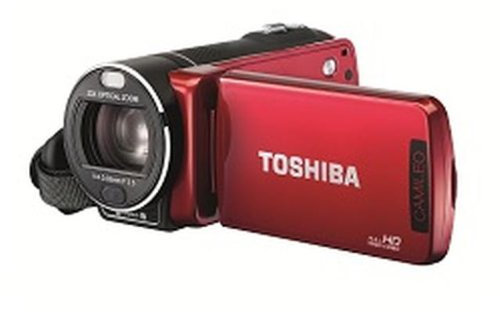 Toshiba Camileo Clip Camcorder - Red (5MP, 5x Digital Zoom) 1.5 inch LCD