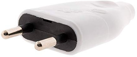 Fiche mâle 2P 6A - Blanc - Zenitech