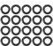 sourcing map 20St Metrische Nitrilkautschuk O-Ringe Dichtung, 7mm AD 4mm ID 1,5mm Breite
