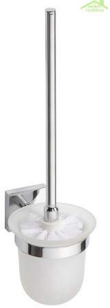 Goupillon de Toilettes Mural Beta, Bol en Verre 11x36x14cm - Noir