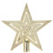Robelli 20cm Embossed Star Christmas Tree Topper Decoration Ornament (Gold)