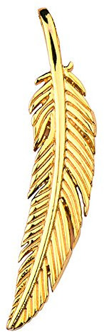 street.at Feder Anhänger Amulett 7,5cm Traumfänger Original Schmuck IP Gold