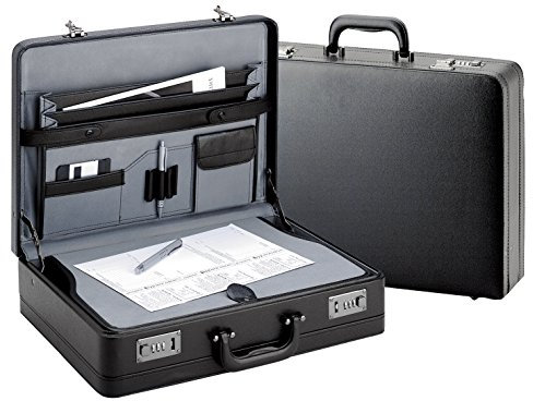 Aktenkoffer 2 DN620 01 PU mit Schreibplatte 45cm D&N/lefox