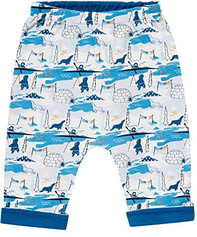 Sense Organics Baby-Jungen Baker (beidseitig tragbar) Hose, Mehrfarbig (AOP Arctic Scene + Teal 280007), 74 (Herstellergröße: 6M)