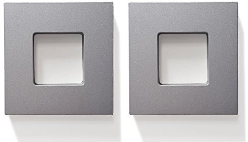 inova Zubehör Schiebetür-Griff Quadrat-Griff Türgriff 2er Set Aluminium Silber matt 65x65mm selbstklebend