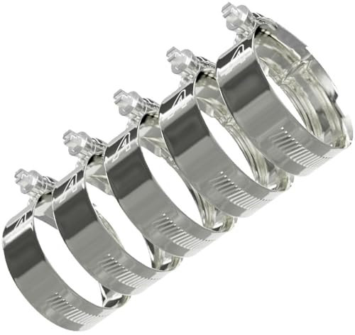 5 Pack - 16mm > 22mm Worm Drive Jubilee Type Hose Pipe Clips Zinc Plated