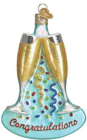 Old World Christmas Adult Beverages Glass Blown Ornaments for Christmas Tree Champagne Toast
