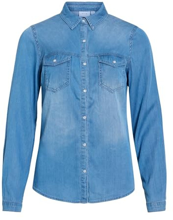 Vila Damen Vibista Denim Shirt/Su-noos Hemd