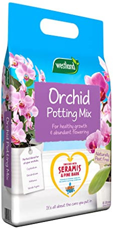 Westland Orchid Potting Compost Mix and Enriched with Seramis, 8 L