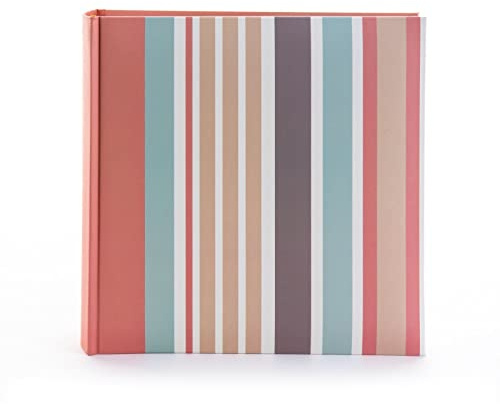 Kenro Candy Series Memo Photo Album, Colourful Stripes Design, for 200 Photos 6x4 Inch/10x15cm - CN101SR