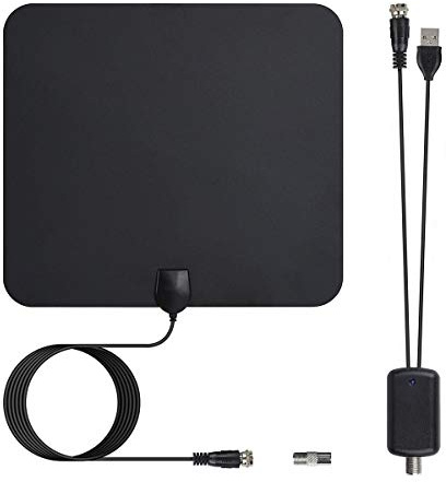 DollaTek Antena de TV HD de Interior ATSC Antena Digital de Tierra Antena de TV de Escritorio Compatible con 4K F-TV Alcance de recepción de 100 km