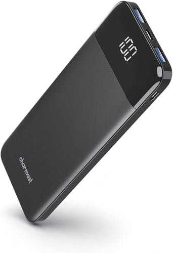Power Bank Slim,10400mah Batería Externa Cargador Portátil Carga Rápida Bateria Portatil USB C con Led Dispaly Compatible con iPhone 14 13,Samsung,Smartphones