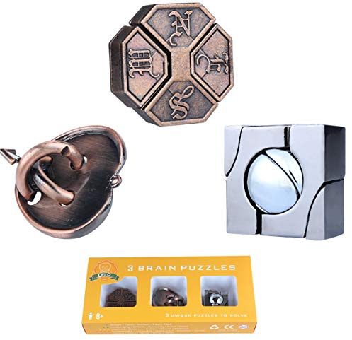 Puzzles für Erwachsene, mit Metallloch, Lernspielzeug für Erwachsene (Orange)