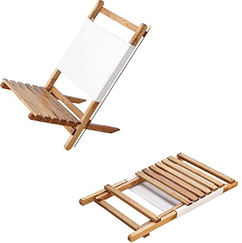 DUNAKE Komfortable klappbarer Relax Liegestuhl,holzstuhl Garten,Campingstuhl Faltbar,Angelstuhl Tragbar,für Outdoor, Zelten, Picknick, Wandern, Angeln-ergonomische