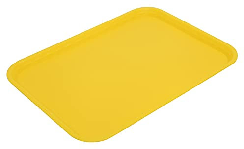 Harfield Flat Serving Tray 41x30cm Yellow Polypropylene
