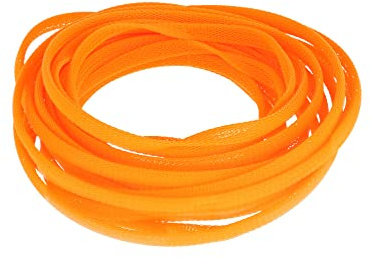 Cache-câble Bowden Orange fluo, tuyau tressé, longueur 5 mètres