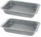 Salter COMBO-8051A Marblestone 36cm Roasting Pan, Set of 2 Non-Stick Bakeware, PFOA Free Durable Grey Carbon Steel, Meat, Fish & Vegetable Roaster, Deep Roasting Pan, Oven Safe to 220°C, Easy Clean
