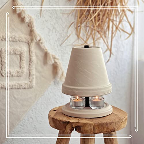 NTRY Home® CandleStove Teelichtofen - Stil Flake Ø18 cm - Doppelwandig - Teelichtheizung - Teelichtwärmer - Tischofen - Tischheizung - Tischwärmer