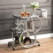 FERFALDER Home Bar Servierwagen 3 Etagen Küchenwagen auf Rädern Mobile Bar Carts für Zuhause Küche Esszimmer Wohnzimmer Party Chrom