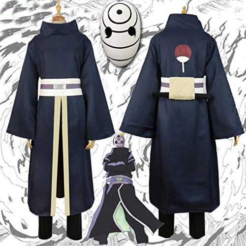 PUYYDS Hochwertiges Anime-Kostüm Full Set Akatsuki Ninja Cosplay Perücke mit Helmschuhen