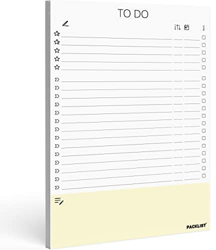 PACKLIST® To-Do-Liste zum Organisieren – Ideal zum Organisieren & Priorisieren, Produktivität steigern, Zusammenarbeit & Ziele erreichen – DIN A5 / 52 Seiten