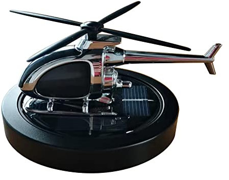 Asudaro Solar Energy Helicopter Air Freshener, Rotating Zinc Alloy Aromatherapy Perfume Diffuser for Car Interior Decoration