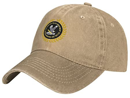 YINGD Denim Baseball Cap LAPD Swat Denim Hip-Hop Cap Atmungsaktiv Waschbar Baseball Unisex für Männer Frauen, natur, One size