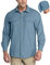 33,000ft Men's Long Sleeve Shirts UV Protection Safari Button-Down Shirt Breathable Wicking Quick Drying Outdoor Top with Pockets for Hiking Fishing Golfing,Ocean Blue L