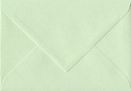 C5 (162x229mm) Coloured Envelopes for A5 Greeting Cards Wedding Invitations & Crafts Pack of 10 (Pastel Mint Green)