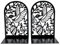 Buchstützen Metall-Schwarz Buchhalter Regal, Bookend Holder mit rutschfeste Bücherstopper für Schule Zuhause Büro (1 Paar Schwarz Kolibri)